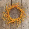 Homegifo *wispy Orange Buds Flower Wreath 22"