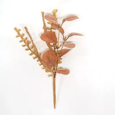 Homegifo Woodbury Grass & Eucalyptus Pick 9" In Brown
