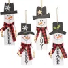 Homegifo Wooden Beaded Arm Winter Sentiment Hanging Snowman 4 Asstd.