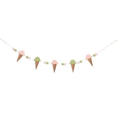 Homegifo Wooden Beaded Ice Cream Garland In Multi