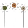 Homegifo Wooden Button Flower Houseplant Poke 3 Asstd.