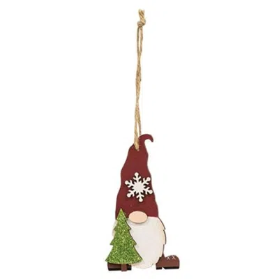 Homegifo *wooden Christmas Tree Gnome Ornament In Red