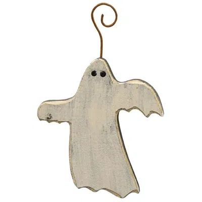 Homegifo Wooden Ghost Ornament In Neutral