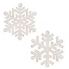 Homegifo Wooden Glitter Snowflake Ornament 6.5" 2 Asstd.