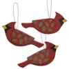 Homegifo Wooden Holly Cardinal Ornament 3 Asstd.