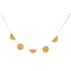 Homegifo Wooden Lemon Slices & Wedges Mini Garland
