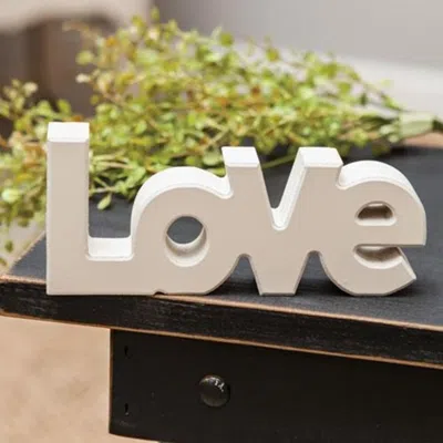 HOMEGIFO WOODEN "LOVE" BLOCK CREAM