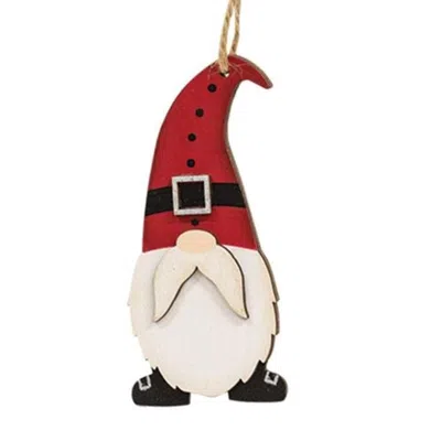 Homegifo *wooden Santa Gnome Ornament In Multi