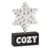 Homegifo Wooden Snowflake On "cozy" Base