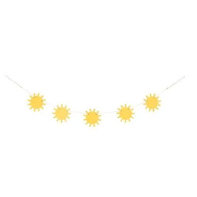 Homegifo Wooden Sunshine Mini Garland In Yellow
