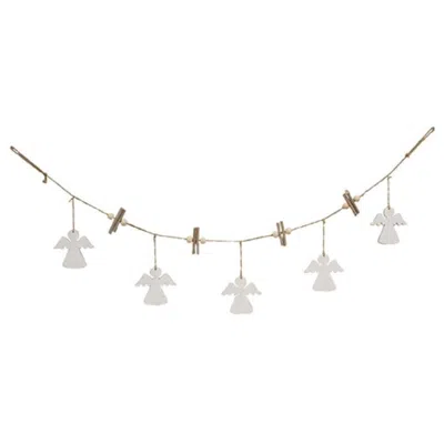 Homegifo Woodland Angel & Bead Garland In White