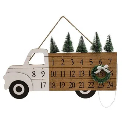 Homegifo Woodland Tree Truck Christmas Calendar Hanger In Multi
