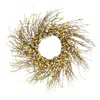 Homegifo Yellow & Cream Pip Twig Wreath 16"
