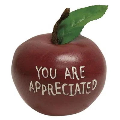 Homegifo You Are Appreciated Engraved Resin Apple In Red