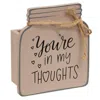 Homegifo You're In My Thoughts Wooden Mason Jar Vase
