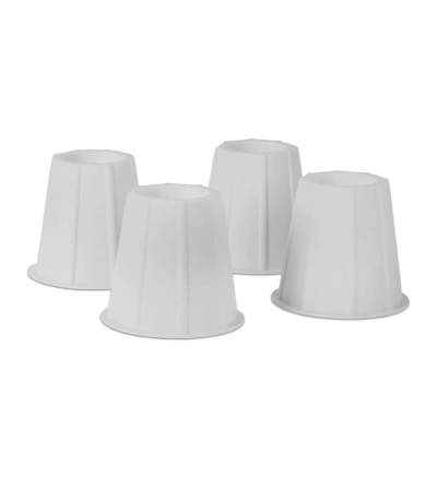 Homeitusa 4 Pack Round Bed Risers In Open White