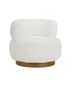 Homelegance 35" White Label Lyman Swivel Chair In White