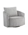 Homelegance 41" White Label Holland Park Swivel Chair In Gray