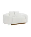 Homelegance 71" White Label Lyman Sherpa Love Seat In White