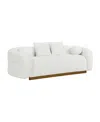 Homelegance 93" White Label Lyman Sherpa Sofa In White