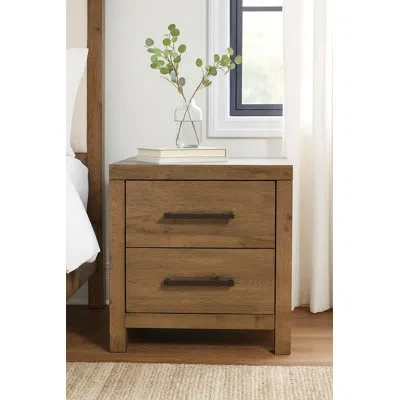 Homelegance Ardenwood 26"w 2-drawer Nightstand With Usb Charging Ports In Brown