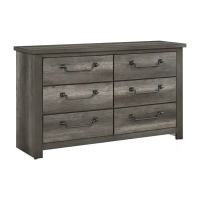 Homelegance Bellamy 6 Drawer Dresser In Gray