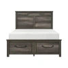 Homelegance Bellamy Bed Frame With Footboard Storage In Gray