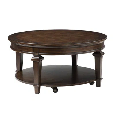 Homelegance Brayden 40"w Round Cocktail Table In Brown