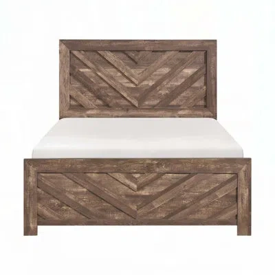 Homelegance Claudette Solid Wood Bed Frame In Dark Brown