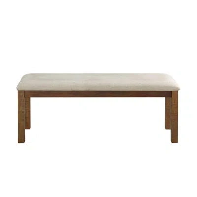 Homelegance Galvaston 48.5" W Upholstered Dining Bench In Brown