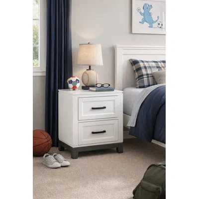 Homelegance Garretson 2 Drawer Nightstand In White
