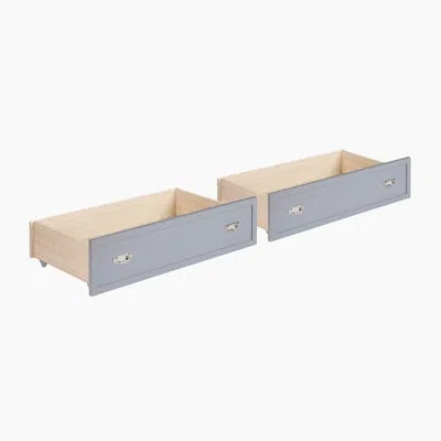 Homelegance Inderpreet Transitional Solid Wood Storage Boxes, 2 Pieces With Smooth-glide Casters & Polished Nick In Gray