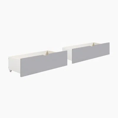 Homelegance Koblick Transitional Solid Wood Storage Boxes, 2 Pieces With Smooth-glide Casters & Polished Nickel  In White