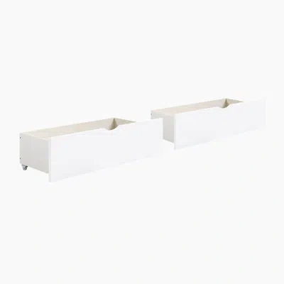 Homelegance Nevaeh Transitional Solid Wood Storage Boxes, 2 Pieces With Smooth-glide Casters & Polished Nickel F In White