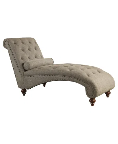 Homelegance Paighton Chaise In Brown