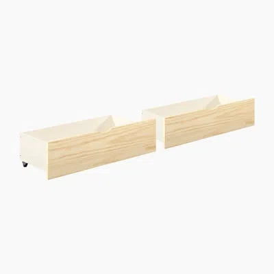 Homelegance Rosemarie Transitional Solid Wood Storage Boxes, 2 Pieces With Smooth-glide Casters & Polished Nicke In Beige