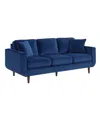 Homelegance White Label Abigail 82.5" Sofa In Navy Blue