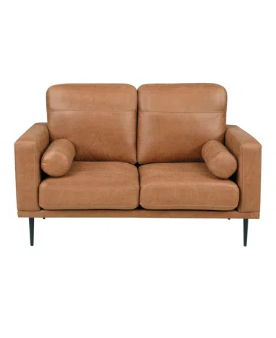 Homelegance White Label Adahlia 58" Loveseat In Brown