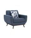Homelegance White Label Andora 42" Chair In Blue