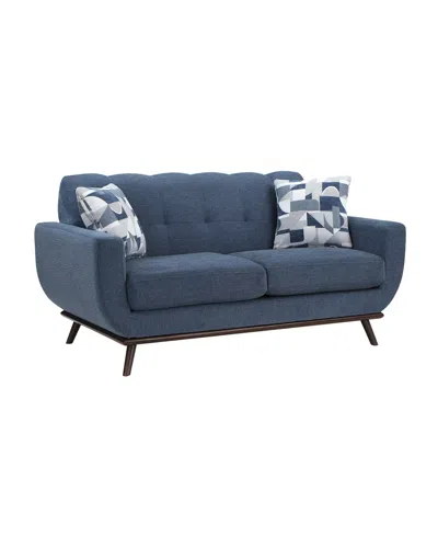 Homelegance White Label Andora 70" Loveseat In Blue