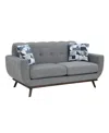 Homelegance White Label Andora 70" Loveseat In Gray