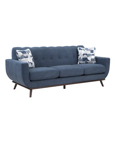 Homelegance White Label Andora 87" Sofa In Blue
