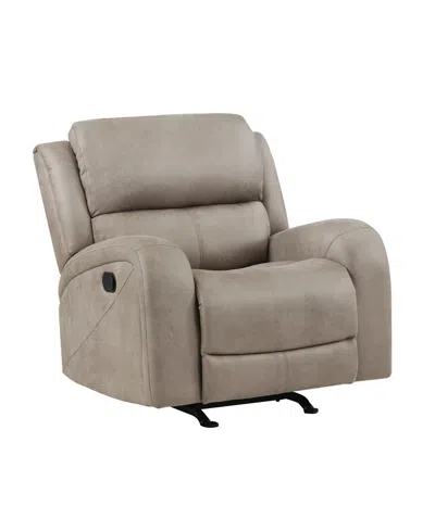 Homelegance White Label Aubrey 38" Rocker Reclining Chair In Brown