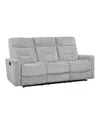 Homelegance White Label Borneo 81" Double Reclining Sofa In Gray