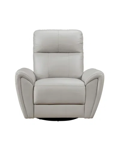 Homelegance White Label Brennen 39" Leather Match Swivel Glider Chair In Gray