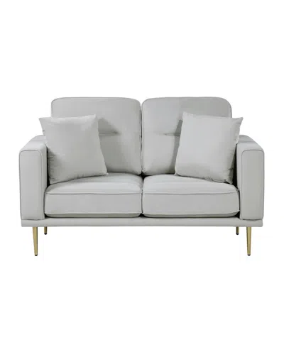 Homelegance White Label Carson 58" Loveseat In Gray