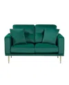 Homelegance White Label Carson 58" Loveseat In Green