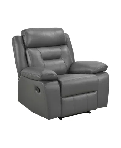 Homelegance White Label Corvallis 40" Reclining Chair In Dark Gray