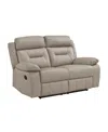 Shop Homelegance White Label Corvallis 63" Double Reclining Love Seat In Latte
