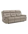 Homelegance White Label Corvallis 87" Double Reclining Sofa In Latte